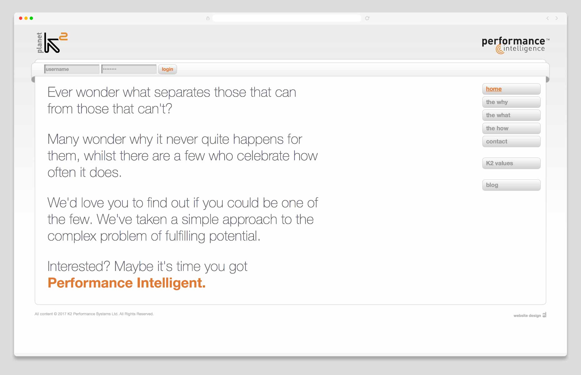 Performance Intelligence website | Website Design & Development