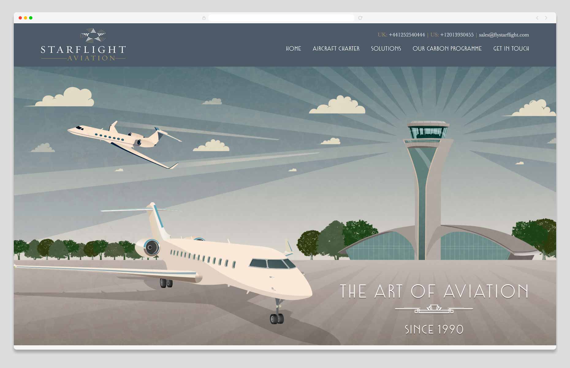 Starflight Aviation website | Website Design & Development